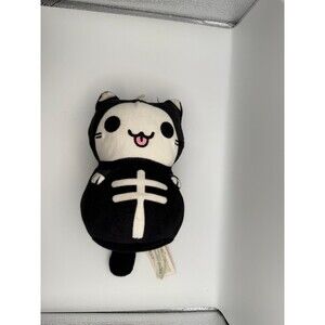 Kleptocats Skeleton Cat Black Kitty Halloween 7” Plush Stuffed Animal